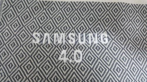 Embroidered logo on jacquard-base Turkish towel, produced as a corporate gift for a global technology brand