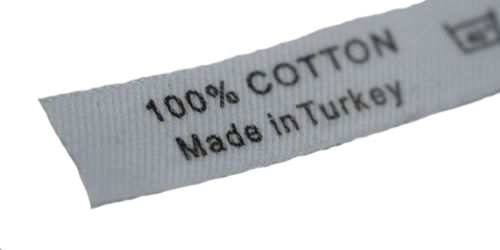 1000 шт - COTTON LABEL: Заказ на производство этикеток с индивидуальным дизайном печати