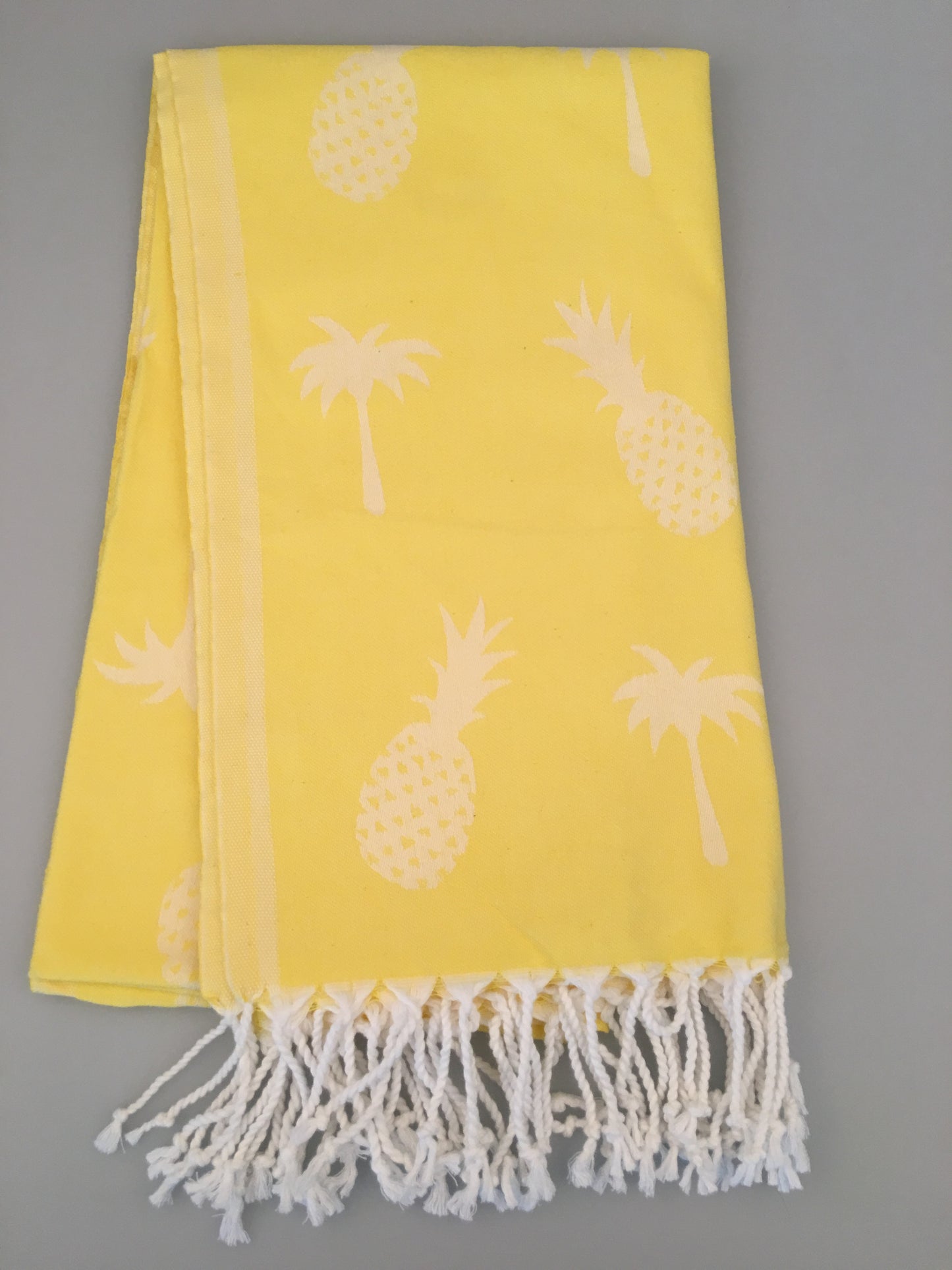 Турецкое жаккардовое полотенце Пештемаль Lyrbe Pineapple (300г / 400г)