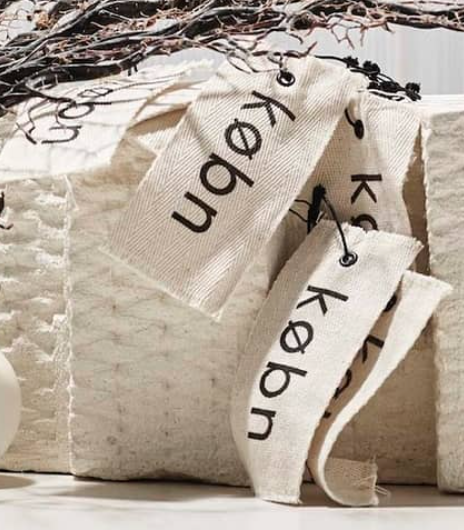 1000 шт - COTTON LABEL: Заказ на производство этикеток с индивидуальным дизайном печати