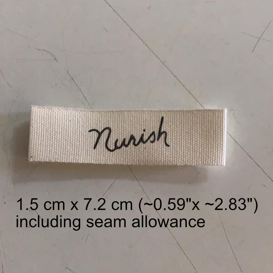 1000 шт - COTTON LABEL: Заказ на производство этикеток с индивидуальным дизайном печати