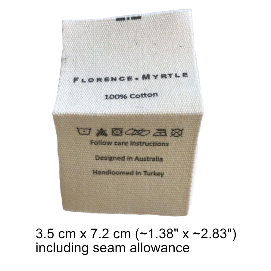 1000 шт - COTTON LABEL: Заказ на производство этикеток с индивидуальным дизайном печати